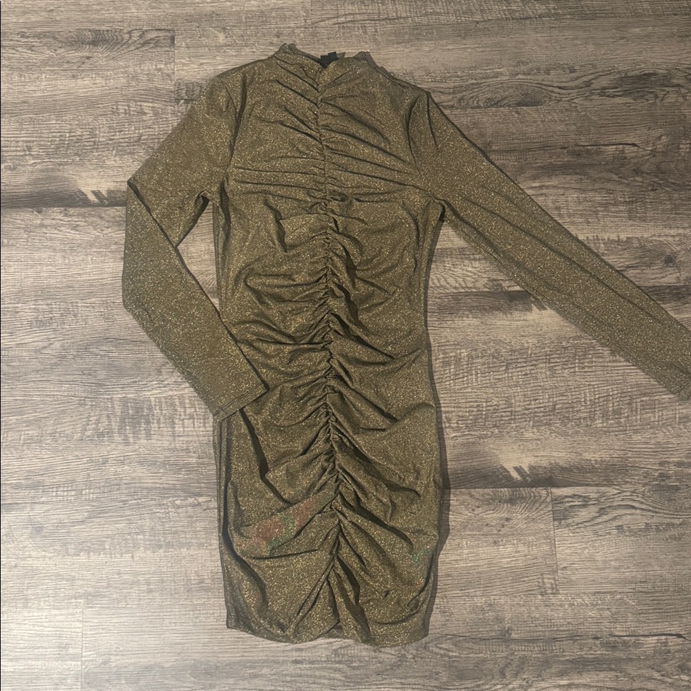Veronica Beard Metallic Gold Dress